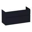 BRAUER Delight Wavy onderkast 120 met 4 softclose lades greeploos en 2 sifon uitsparingen mat zwart OK-DLW120-4MZ