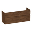 BRAUER Delight Wavy onderkast 140 met 4 softclose lades greeploos en 2 sifon uitsparingen Forest Cacao OK-DLW140FC