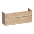 BRAUER Delight Wavy onderkast 140 met 4 softclose lades greeploos en 2 sifon uitsparingen Forest Wheat OK-DLW140FW