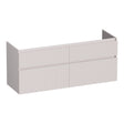 BRAUER Delight Wavy onderkast 140 met 4 softclose lades greeploos en 2 sifon uitsparingen mat zand OK-DLW140MS
