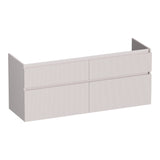 BRAUER Delight Wavy onderkast 140 met 4 softclose lades greeploos en 2 sifon uitsparingen mat zand OK-DLW140MS