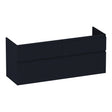 BRAUER Delight Wavy onderkast 140 met 4 softclose lades greeploos en 2 sifon uitsparingen mat zwart OK-DLW140MZ