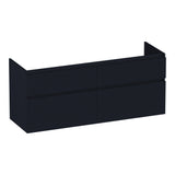 BRAUER Delight Wavy onderkast 140 met 4 softclose lades greeploos en 2 sifon uitsparingen mat zwart OK-DLW140MZ