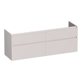 BRAUER Delight Wavy onderkast 160 met 4 softclose lades greeploos en 2 sifon uitsparingen mat zand OK-DLW160MS