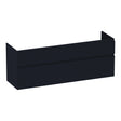 BRAUER Delight Wavy onderkast 160 met 4 softclose lades greeploos en 2 sifon uitsparingen mat zwart OK-DLW160MZ