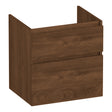 BRAUER Delight Wavy onderkast 60 met 2 softclose lades greeploos en 1 sifon uitsparing Forest Cacao OK-DLW60FC