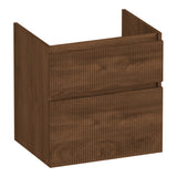 BRAUER Delight Wavy onderkast 60 met 2 softclose lades greeploos en 1 sifon uitsparing Forest Cacao OK-DLW60FC