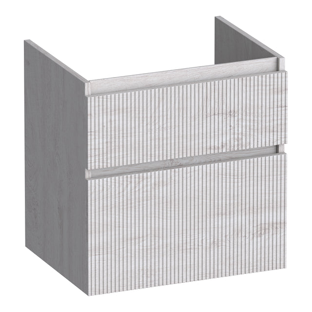 BRAUER Delight Wavy onderkast 60 met 2 softclose lades greeploos en 1 sifon uitsparing Forest Seashell OK-DLW60FS