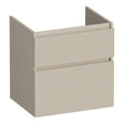 BRAUER Delight Wavy onderkast 60 met 2 softclose lades greeploos en 1 sifon uitsparing mat beige OK-DLW60MB