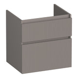 BRAUER Delight Wavy onderkast 60 met 2 softclose lades greeploos en 1 sifon uitsparing mat taupe OK-DLW60MT