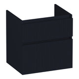 BRAUER Delight Wavy onderkast 60 met 2 softclose lades greeploos en 1 sifon uitsparing mat zwart OK-DLW60MZ