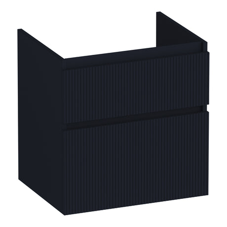 BRAUER Delight Wavy onderkast 60 met 2 softclose lades greeploos en 1 sifon uitsparing mat zwart OK-DLW60MZ