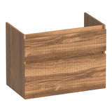 BRAUER Delight Wavy onderkast 80 met 2 softclose lades greeploos en 1 sifon uitsparing Honey OK-DLW80HO