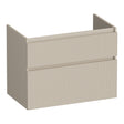 BRAUER Delight Wavy onderkast 80 met 2 softclose lades greeploos en 1 sifon uitsparing mat beige OK-DLW80MB