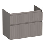 BRAUER Delight Wavy onderkast 80 met 2 softclose lades greeploos en 1 sifon uitsparing mat taupe OK-DLW80MT