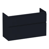 BRAUER Delight Wavy onderkast ondiep 100 met 2 softclose lades greeploos en 1 sifon uitsparing mat zwart OK-DLWO100MZ