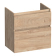 BRAUER Delight Wavy onderkast ondiep 60 met 2 softclose lades greeploos en 1 sifon uitsparing Forest Wheat OK-DLWO60FW