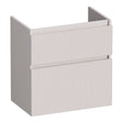 BRAUER Delight Wavy onderkast ondiep 60 met 2 softclose lades greeploos en 1 sifon uitsparing mat zand OK-DLWO60MS