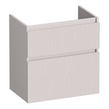 BRAUER Delight Wavy onderkast ondiep 60 met 2 softclose lades greeploos en 1 sifon uitsparing mat zand OK-DLWO60MS