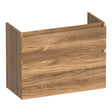 BRAUER Delight Wavy onderkast ondiep 80 met 2 softclose lades greeploos en 1 sifon uitsparing Honey OK-DLWO80HO