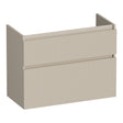 BRAUER Delight Wavy onderkast ondiep 80 met 2 softclose lades greeploos en 1 sifon uitsparing mat beige OK-DLWO80MB