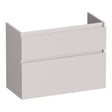 BRAUER Delight Wavy onderkast ondiep 80 met 2 softclose lades greeploos en 1 sifon uitsparing mat zand OK-DLWO80MS