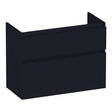 BRAUER Delight Wavy onderkast ondiep 80 met 2 softclose lades greeploos en 1 sifon uitsparing mat zwart OK-DLWO80MZ