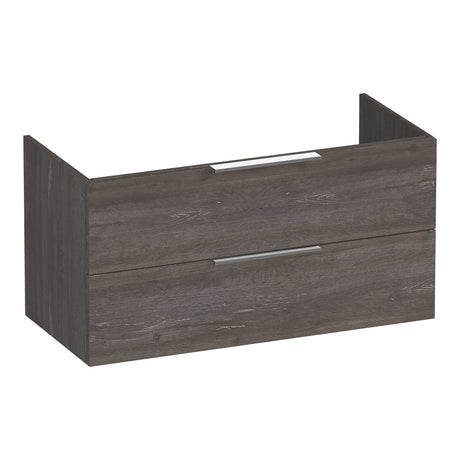 BRAUER Elevate onderkast 100 excl. opleggrepen met 2 softclose lades en 1 sifon uitsparing Driftwood OK-EL100DR