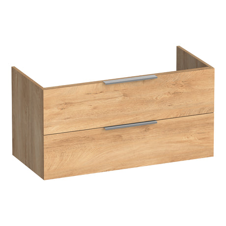 BRAUER Elevate onderkast 100 excl. opleggrepen met 2 softclose lades en 1 sifon uitsparing Forest Tan OK-EL100FT