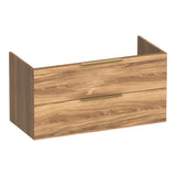 BRAUER Elevate onderkast 100 excl. opleggrepen met 2 softclose lades en 1 sifon uitsparing Honey OK-EL100HO