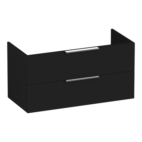 BRAUER Elevate onderkast 100 excl. opleggrepen met 2 softclose lades en 1 sifon uitsparing mat zwart OK-EL100MZ