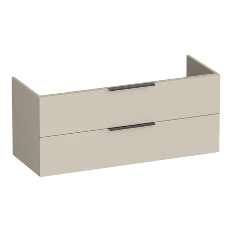 BRAUER Elevate onderkast 120 excl. opleggrepen met 2 softclose lades en 2 sifon uitsparingen mat beige OK-EL120-2MB