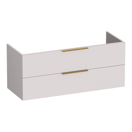 BRAUER Elevate onderkast 120 excl. opleggrepen met 2 softclose lades en 2 sifon uitsparingen mat zand OK-EL120-2MS