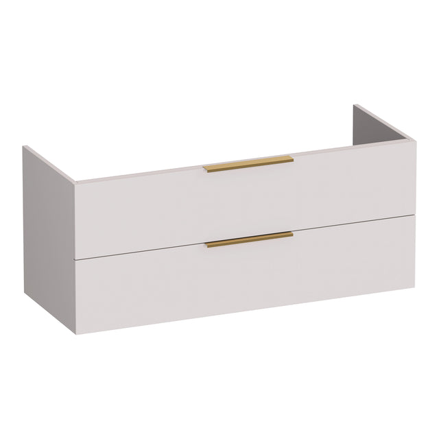 BRAUER Elevate onderkast 120 excl. opleggrepen met 2 softclose lades en 2 sifon uitsparingen mat zand OK-EL120-2MS