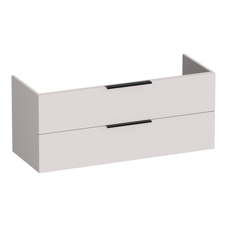 BRAUER Elevate onderkast 120 excl. opleggrepen met 2 softclose lades en 2 sifon uitsparingen mat zand OK-EL120-2MS