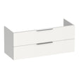 BRAUER Elevate onderkast 120 excl. opleggrepen met 2 softclose lades en 2 sifon uitsparingen mat wit OK-EL120-2MW