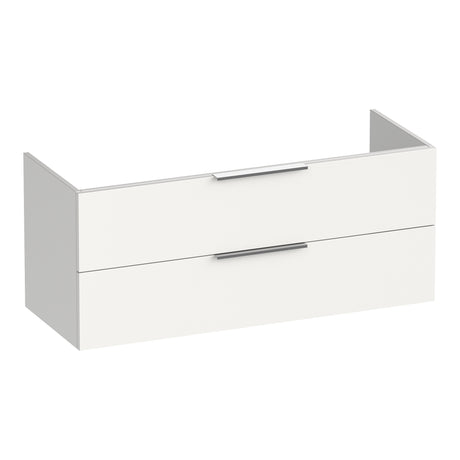 BRAUER Elevate onderkast 120 excl. opleggrepen met 2 softclose lades en 2 sifon uitsparingen mat wit OK-EL120-2MW