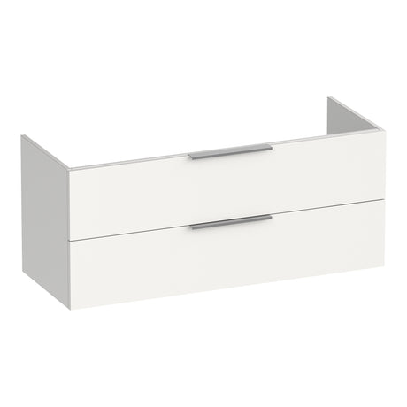 BRAUER Elevate onderkast 120 excl. opleggrepen met 2 softclose lades en 2 sifon uitsparingen mat wit OK-EL120-2MW