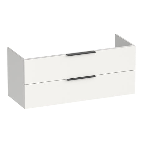 BRAUER Elevate onderkast 120 excl. opleggrepen met 2 softclose lades en 2 sifon uitsparingen mat wit OK-EL120-2MW
