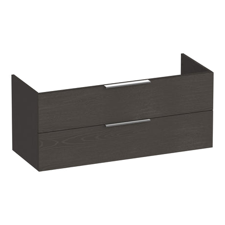 BRAUER Elevate onderkast 120 excl. opleggrepen met 2 softclose lades en 2 sifon uitsparingen Timber Anthracite OK-EL120-2TA
