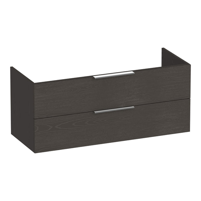 BRAUER Elevate onderkast 120 excl. opleggrepen met 2 softclose lades en 2 sifon uitsparingen Timber Anthracite OK-EL120-2TA