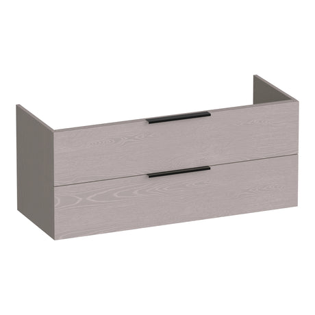 BRAUER Elevate onderkast 120 excl. opleggrepen met 2 softclose lades en 2 sifon uitsparingen Timber Greige OK-EL120-2TE