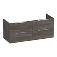 BRAUER Elevate onderkast 120 excl. opleggrepen met 4 softclose lades en 2 sifon uitsparingen Driftwood OK-EL120-4DR