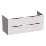 BRAUER Elevate onderkast 120 excl. opleggrepen met 4 softclose lades en 2 sifon uitsparingen Forest Seashell OK-EL120-4FS