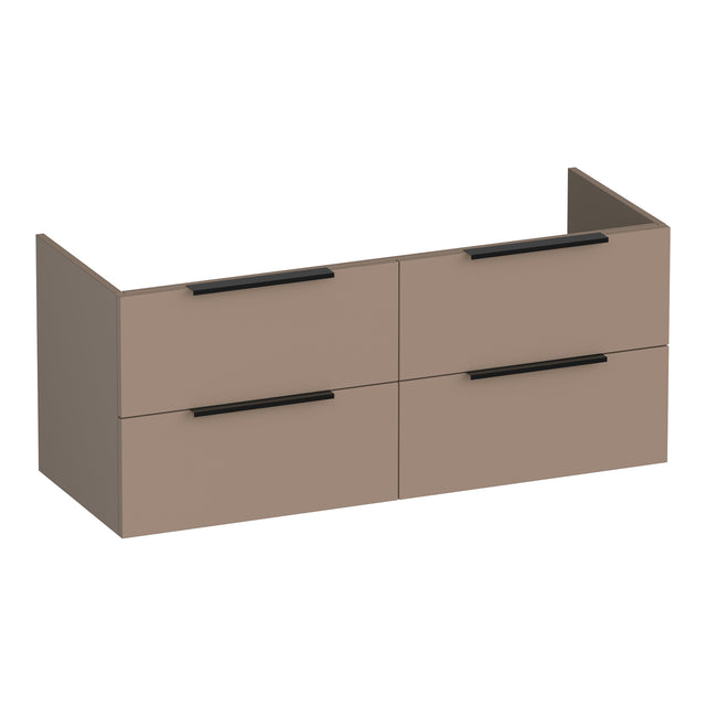 BRAUER Elevate onderkast 120 excl. opleggrepen met 4 softclose lades en 2 sifon uitsparingen mat mokka OK-EL120-4MM