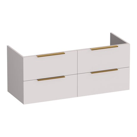 BRAUER Elevate onderkast 120 excl. opleggrepen met 4 softclose lades en 2 sifon uitsparingen mat zand OK-EL120-4MS