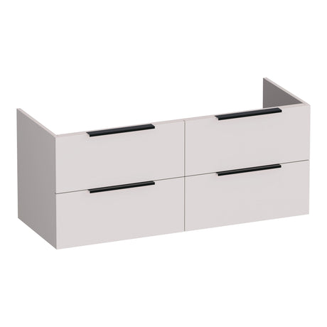 BRAUER Elevate onderkast 120 excl. opleggrepen met 4 softclose lades en 2 sifon uitsparingen mat zand OK-EL120-4MS