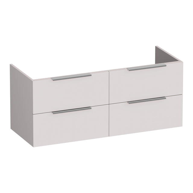 BRAUER Elevate onderkast 120 excl. opleggrepen met 4 softclose lades en 2 sifon uitsparingen mat zand OK-EL120-4MS