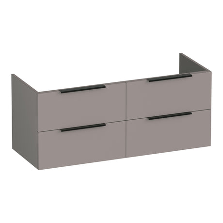 BRAUER Elevate onderkast 120 excl. opleggrepen met 4 softclose lades en 2 sifon uitsparingen mat taupe OK-EL120-4MT
