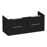 BRAUER Elevate onderkast 120 excl. opleggrepen met 4 softclose lades en 2 sifon uitsparingen mat zwart OK-EL120-4MZ